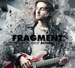 极品PS动作－玻璃散射(含高清视频教程)：Fragment Photoshop Action